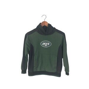 New York Jets Pullover Hoodie Sweatshirt Green Black Youth Sz. M 10-12  NFL Team